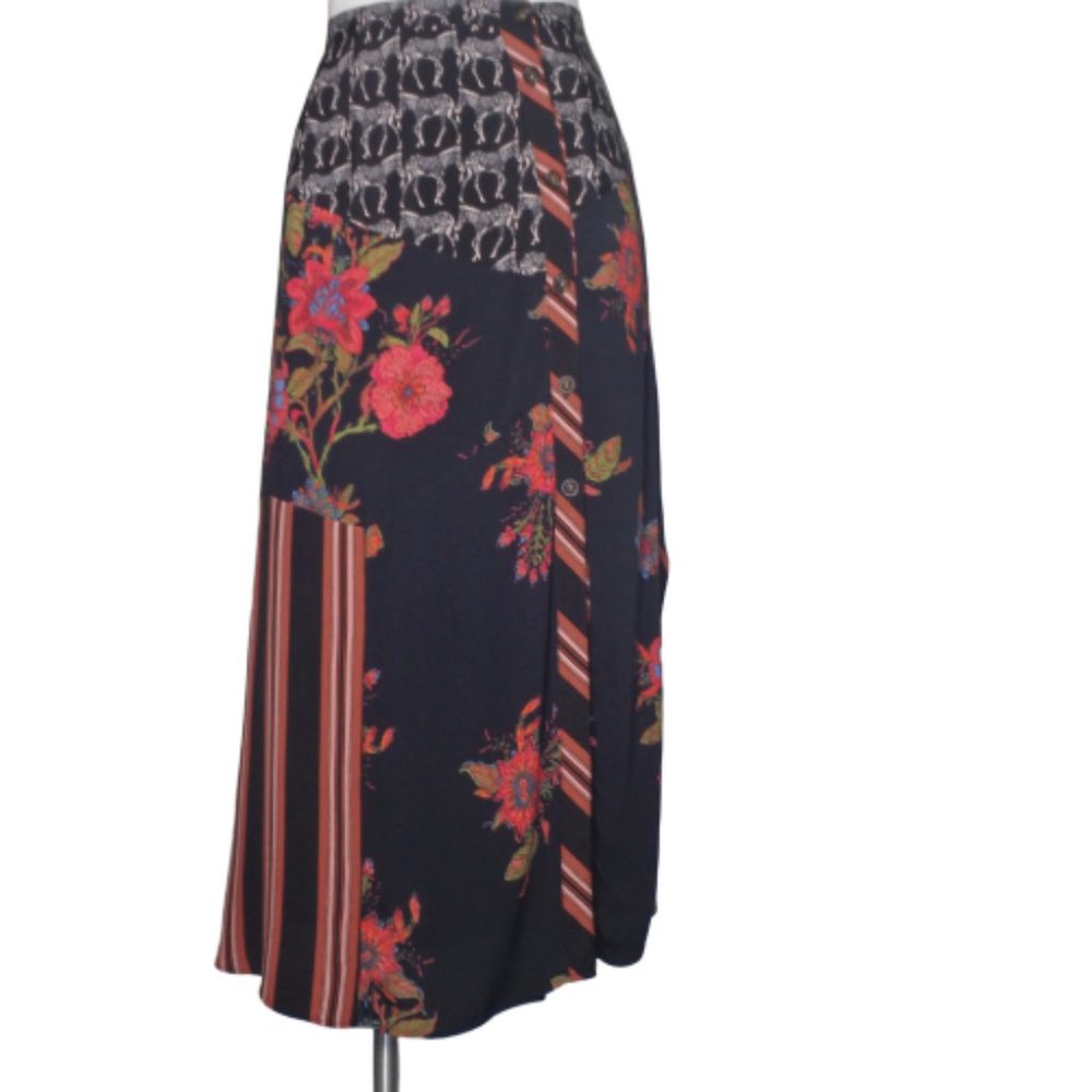 Free People Women's Boho Safari Long Skirt Size 0 - Picture 8 of 8